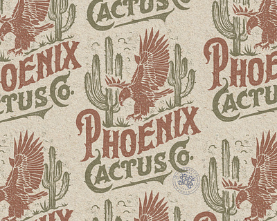 Phoenix Cactus Co. branding company brand logo company branding company logo design graphic design illustration logo typeface ui