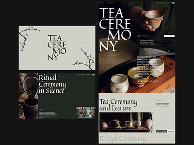 Tea Ceremony concept design grid mainpage tea ui web webdesign