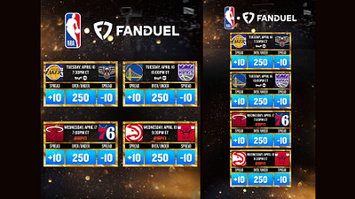 NBA - FanDuel Playoffs adobe adobe photoshop creative design fanduel gambling graphic design nba playoffs social social media typography