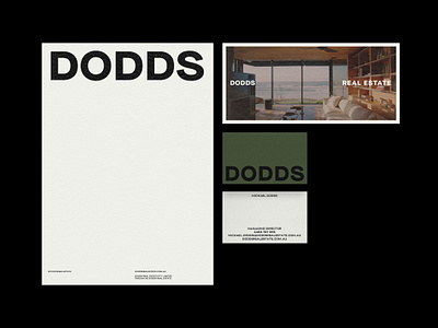 Dodds Real Estate branding business card collateral design graphic design real estate stationary design
