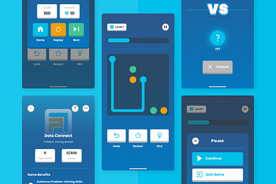 IQPlay - Brain Games Mobile App application apps design layout screen thinking ui user ux