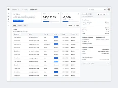 Web Dashboard - Orders | District47 Agency app dashboard design design system minimal orders ui ux web