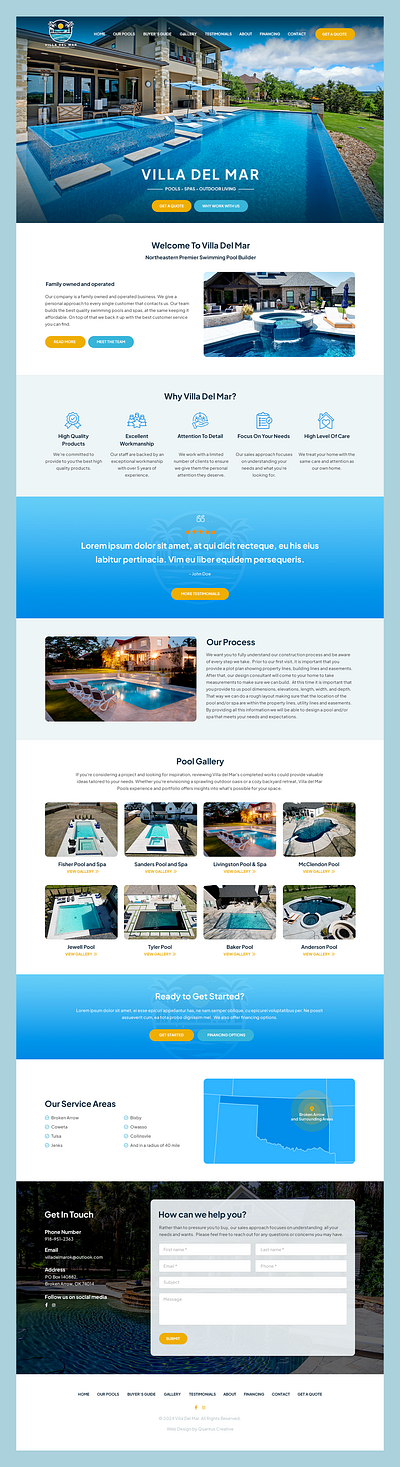 Villa Del Mar // Web Design construction leisure lifestyle outdoor pool pool builder spa swimming pool web design