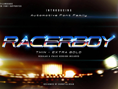 Racerboy automotive branding design display font font family font style fontdesigner fonts graphic design italic font lettering logo regular font typefoundry typography