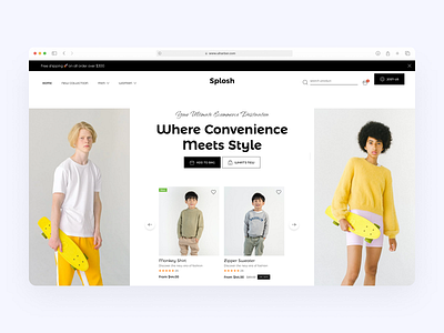 eCommerce Website | Splosh banner clothing design ecommerce fashion freebies online store ui