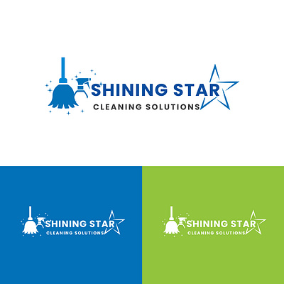 SHINING STAR (Cleaning Solution Service Logo) brand design branding cleaning identity logo service solution