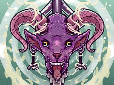 GOAT album cover amazing artwork animal artwork awesome book book cover cover design goat graphic design illustration illustrator poster poster artwork posterartwork posterdesign tee design tshirt tshirt artwork