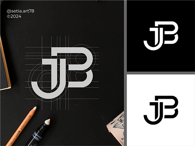 Letter JB Monogram Logo abstract apparel brand branding concept logo design elegant graphic design identity illustration jb letter jb lettering logo logomarca logomark mark monogram typography vector