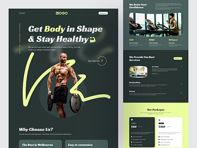 Fitness Landing Page bodybuilding cardio crossfit exercise fitness club fitness website gym healthy landing page lifestyle workout muscle nutrition personal trainer popular sport stretching training website design weightloss yoga