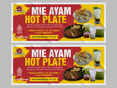 Banner Design "Mie Ayam Hot Plate" banner banner design banners brand identity branding branding product brochure design graphic design illustration logo marketing visual branding visual design