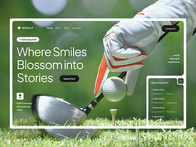 Golf Website - WEGOLF design golf layout sport website typography ui user interface ux web design website