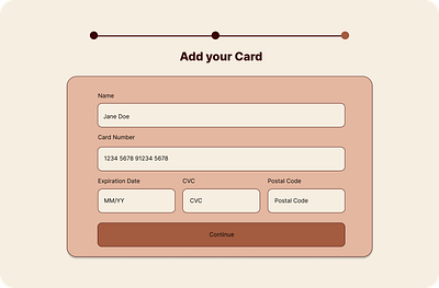 #002 beige brown card check out dailyui figma ui uiux ux