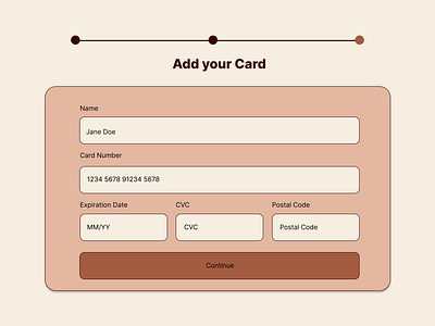 #002 beige brown card check out dailyui figma ui uiux ux