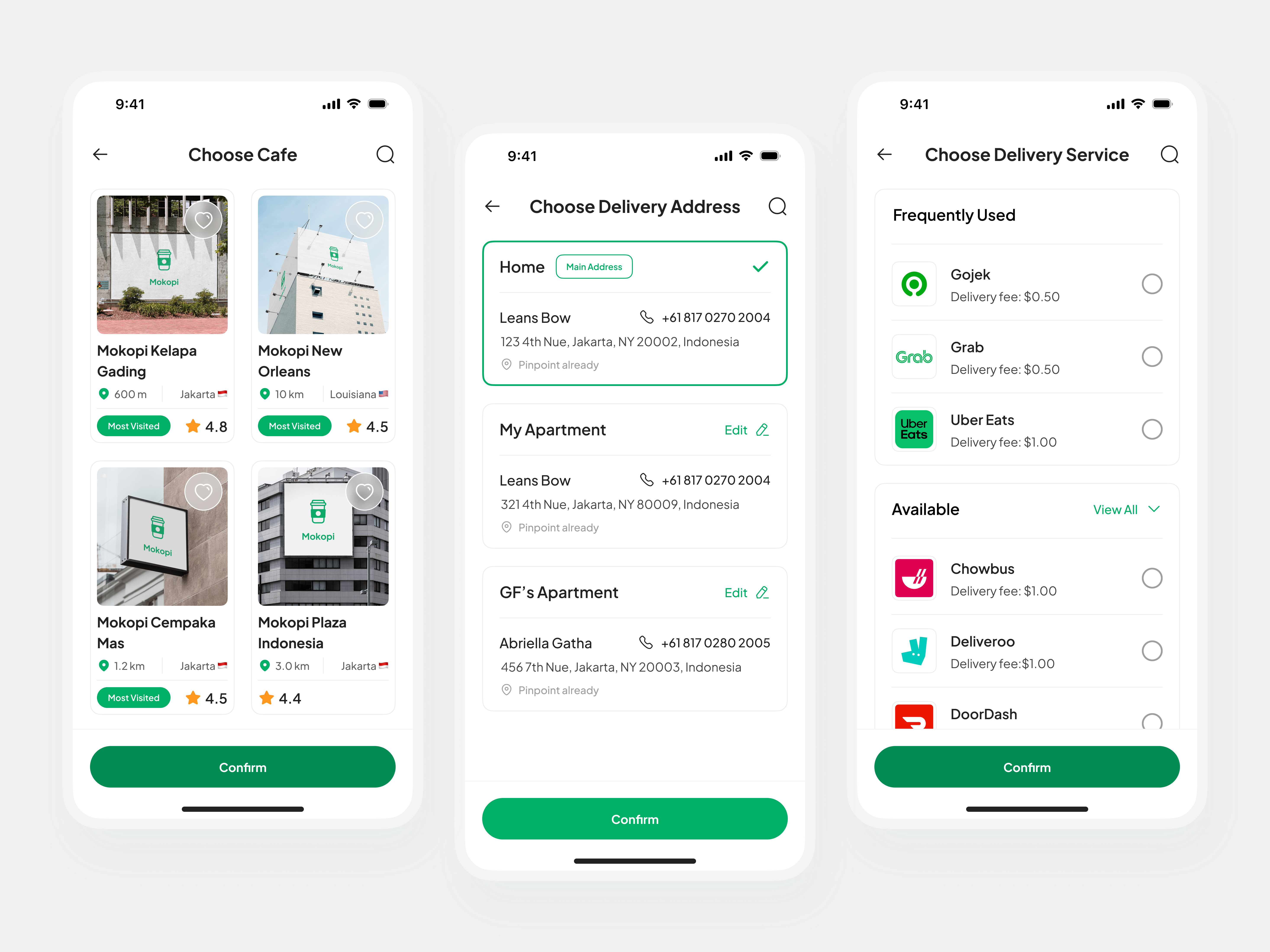 Mokopi - Order Coffee, Delivery-to-Checkout flow | Mobile UI Kit agent branding clean dashboard e commerce exploration grocery store landing page minimalist online business retail saas shopify shopping cart travel trend uiux web design web3