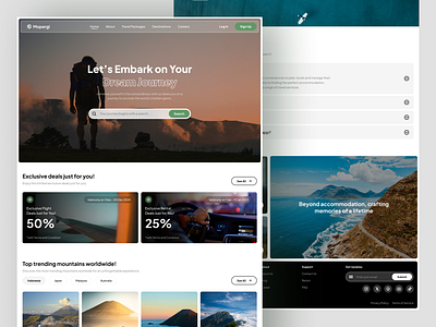 Mopergi - Travel Web Design branding design destination explore inspiration landing page tourism travel travel agency travel hero section travel landing page travelling trip ui uiux web web design web ideas website