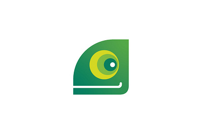 Abstract Chameleon Logo animal branding chameleon color graphic design green lime logo logoground nature ui vector yellow
