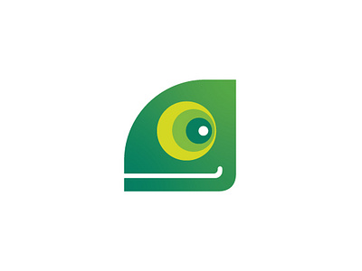 Abstract Chameleon Logo animal branding chameleon color graphic design green lime logo logoground nature ui vector yellow