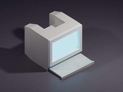 Retro Futurism: Exploring the 1976 Computer Era 3d 3d artist 3d illustration artwork blender blender3d concept art design desktop futurism graphic design illustration isometric low poly retro ui ux