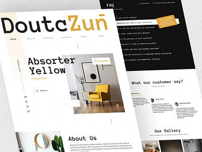 DoutcZun - Furniture ~ Landingpage app branding design graphic design health illustration logo ui ux vector