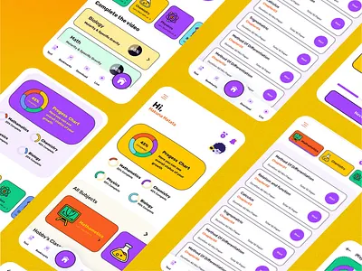 Eduly: E-Learning Mobile UI Design Kit android app dashboard education edutech graph home ios mobile app neel notification prakhar sharma statistics students teacher tutorial ui ux video