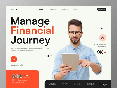 PLUTO - Finance Landing Page | Fintech Website banking banking website design finance financial fintech landing page transactions web web design web finance website