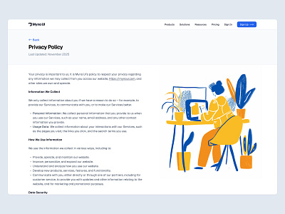 Privacy Policy Page Design 🍂 design framer landing landing page minimal privacy privacy policy saas ui web design