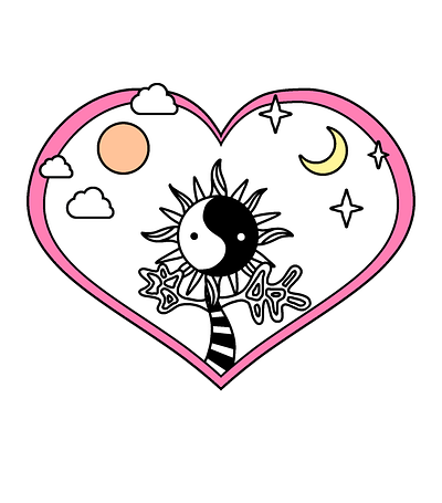 Hearting-yang illustration graphic design illustration logo
