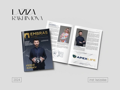 EMBRAS World aesthetic apex life branding design embras embras world graphic design illustration laziza logo magazine photoshop tashkent uzbekistan world