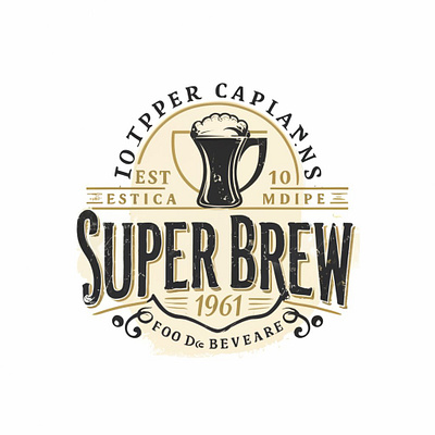 Super Brew Logo Design branding graphic design logo