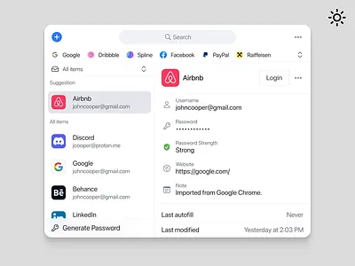 RoboForm Browser Extension browser extension dark extension light modal dialog password password manager roboform security theme ui ux