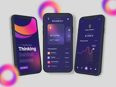 Crypto Dashboard Mobile App app branding crypto design figma figmaui illustration practice rebound ui uidesign web3