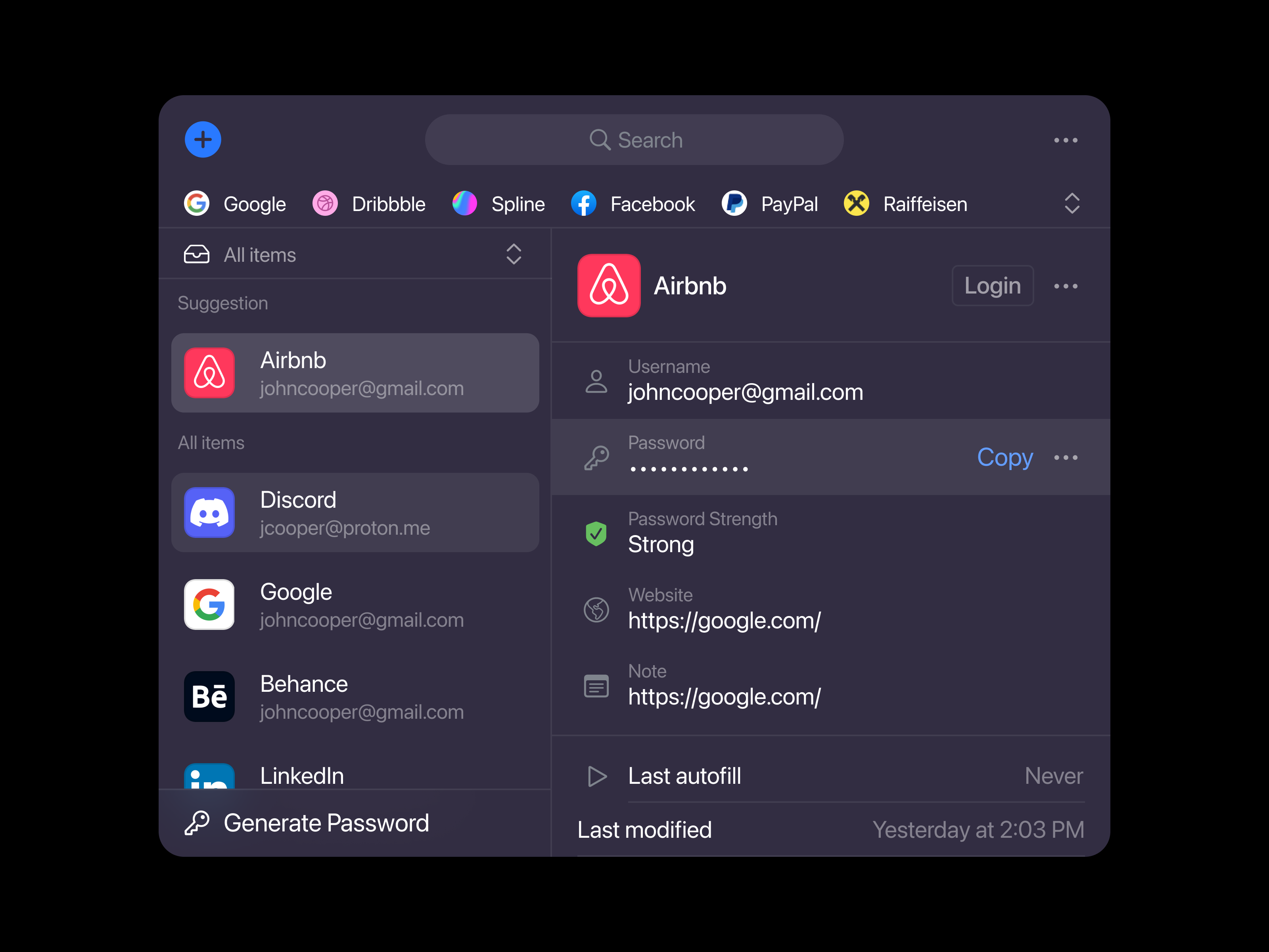 RoboForm Browser Extension by Aleksandr Subbotin for youami on Dribbble