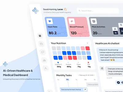 AI Healthcare & Medical Dashboard admin dashboard dashboard dashboard ui design doctor figma health healthcare hospital medical medical dashboard medicine minimal patient ui uidesign user dashboard web app web design wellness