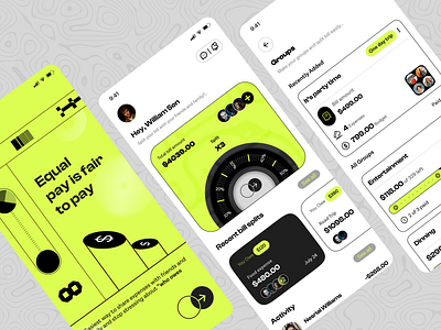Equepay-(Bill Splitting App) app branding design figma figmaui illustration practice rebound ui uidesign