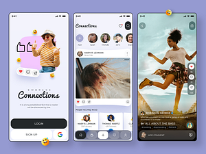 Modern Social Media App Design 📱 by Hire Mobile Developers on Dribbble