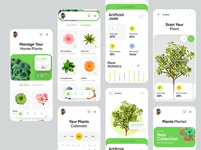 Plant Management MVP app app interface app ui design application design design ios management minimal mobile app design mobile applications design mvp product design sajon ui ux