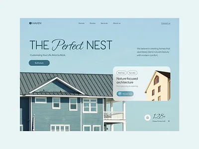 Haven - Construction Firm Landing page buildinpublic design figma framer freelance designer product design ui ui design user experience ux web design website design