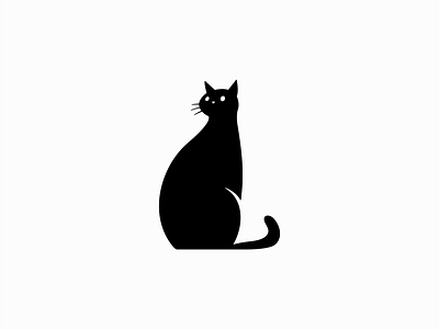Black Cat Logo animal black branding cat design emblem icon identity illustration kitty logo magic mark mascot mystery pet symbol vector vet