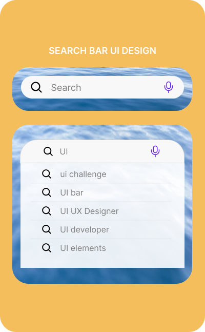 UI Search bar animation prototype ui user experience user research ux visual design wireframe