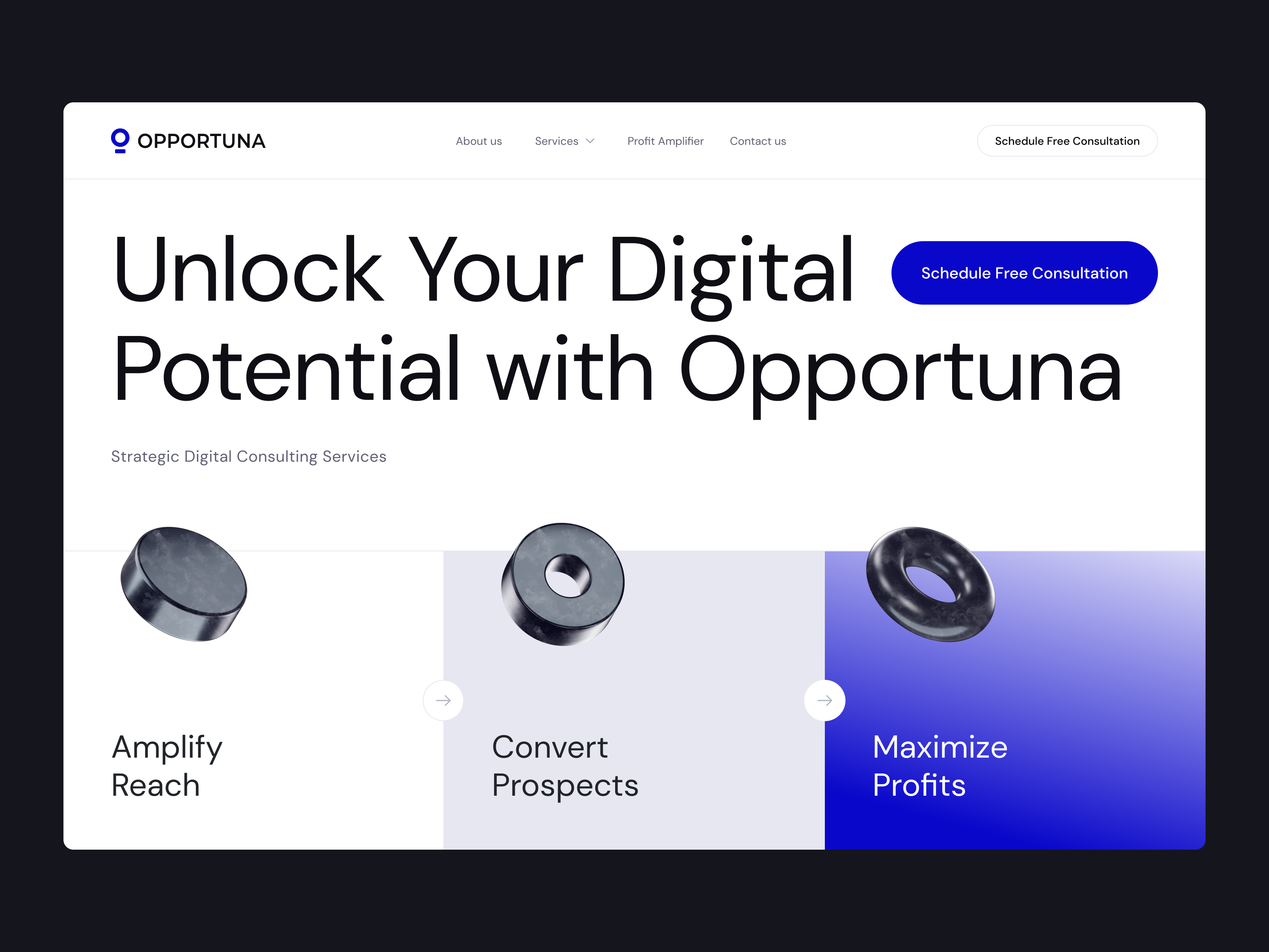 Opportuna Digital Website Design design interface marketing ui ux web webdesign website