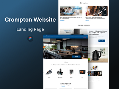 Crompton Website UI/UX Design 3d animation app app design appliances branding case study crompton design electronics graphic design home logo motion graphics ui uiux web website website design