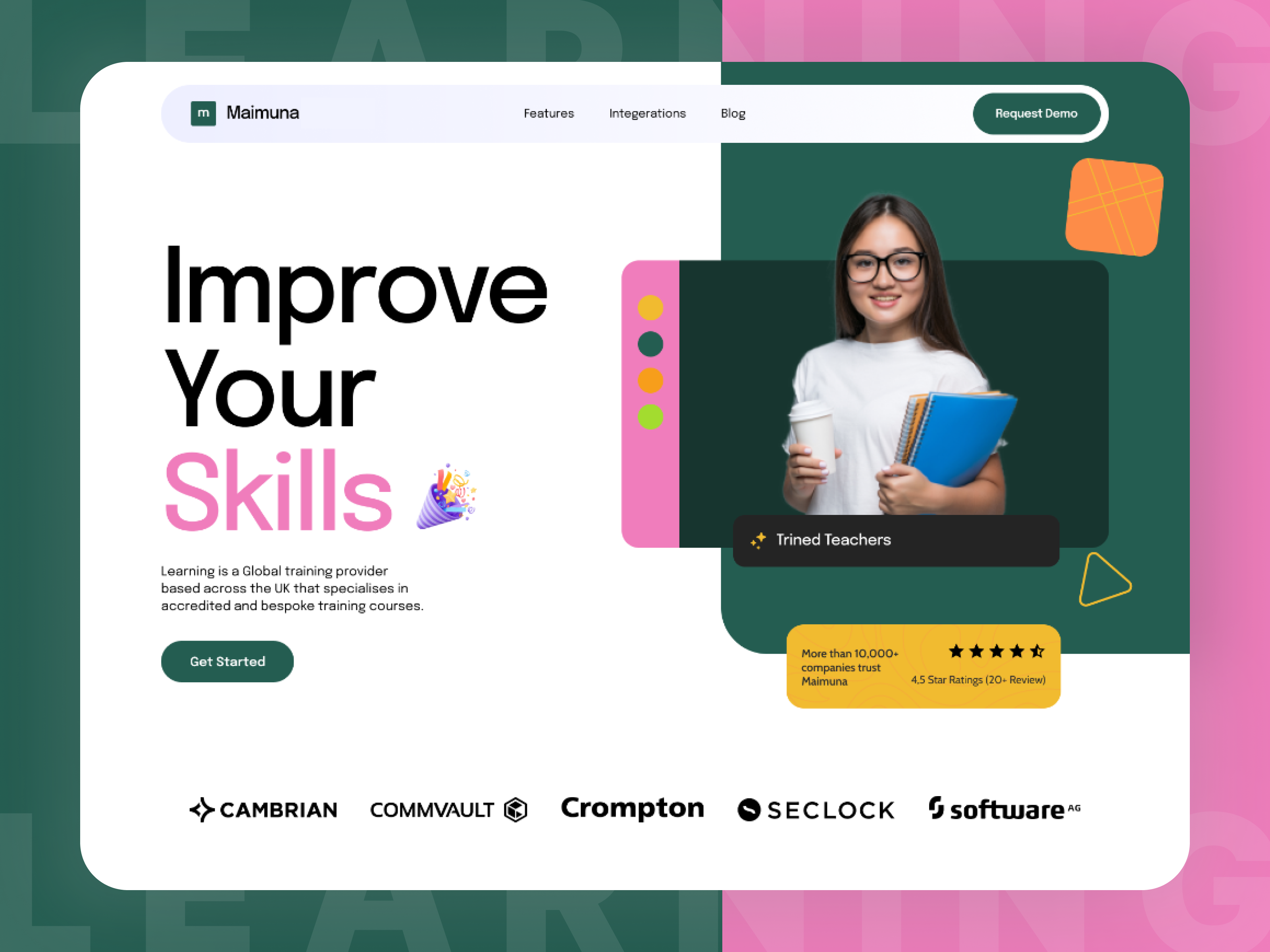 Example of Landing Page / Website  UI/UX Design