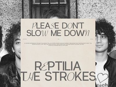 Poster bandposter graphic design music musicposter poster reptilia texture textures thestrokes typographic typography visual