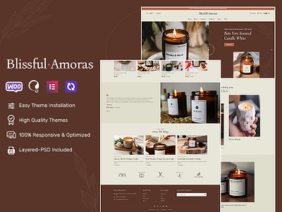 BlissfulAmoras – E-commerce Theme For Natural & Handmade Soy candles ecommerce handmade natural opencart prestashop shopify trending woocommerce wordpress