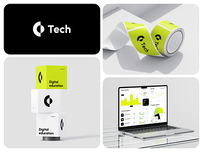 Tech - Branding for the IT Courses Platform brand brand design brand identity branding concept design education it learning logo platform saas study visual identity