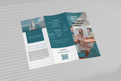 Yacht Charter - Tri-fold Brochure booklet brochure brochure template catalogue corporate brochure flyer graphic design magazine trifold brochure