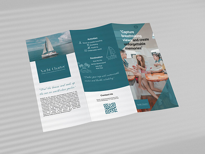 Yacht Charter - Tri-fold Brochure booklet brochure brochure template catalogue corporate brochure flyer graphic design magazine trifold brochure
