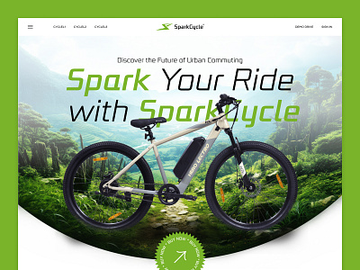 Spark Cycle - Electric Cycle website design branding cycle cycle3d cycleelectric electric electriccycle graphic graphicdesign herocycle landingpage logo solar typography uniquecycle visuals