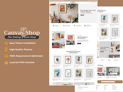 CanvasArt – Painting, Art & Crafts – E-commerce Theme arts crafts ecommerce opencart painting prestashop shopify woocommerce wordpress