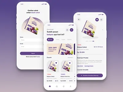 Ecommerce pao mobile : Bakpao telo application branding colorfull ecommerce interface mobile pao profile ui uiux uiuxdesign ux
